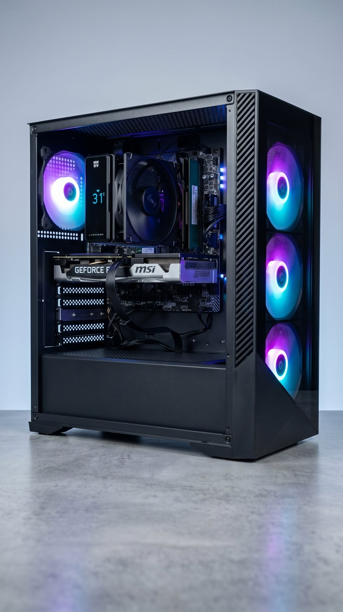 Gaming PC | Intel Core i5-13500 | RTX 5060 Ti 8GB GDDR7 | 16GB DDR4 | 1TB NVMe | Wi-Fi 6E | Digital Temp Display