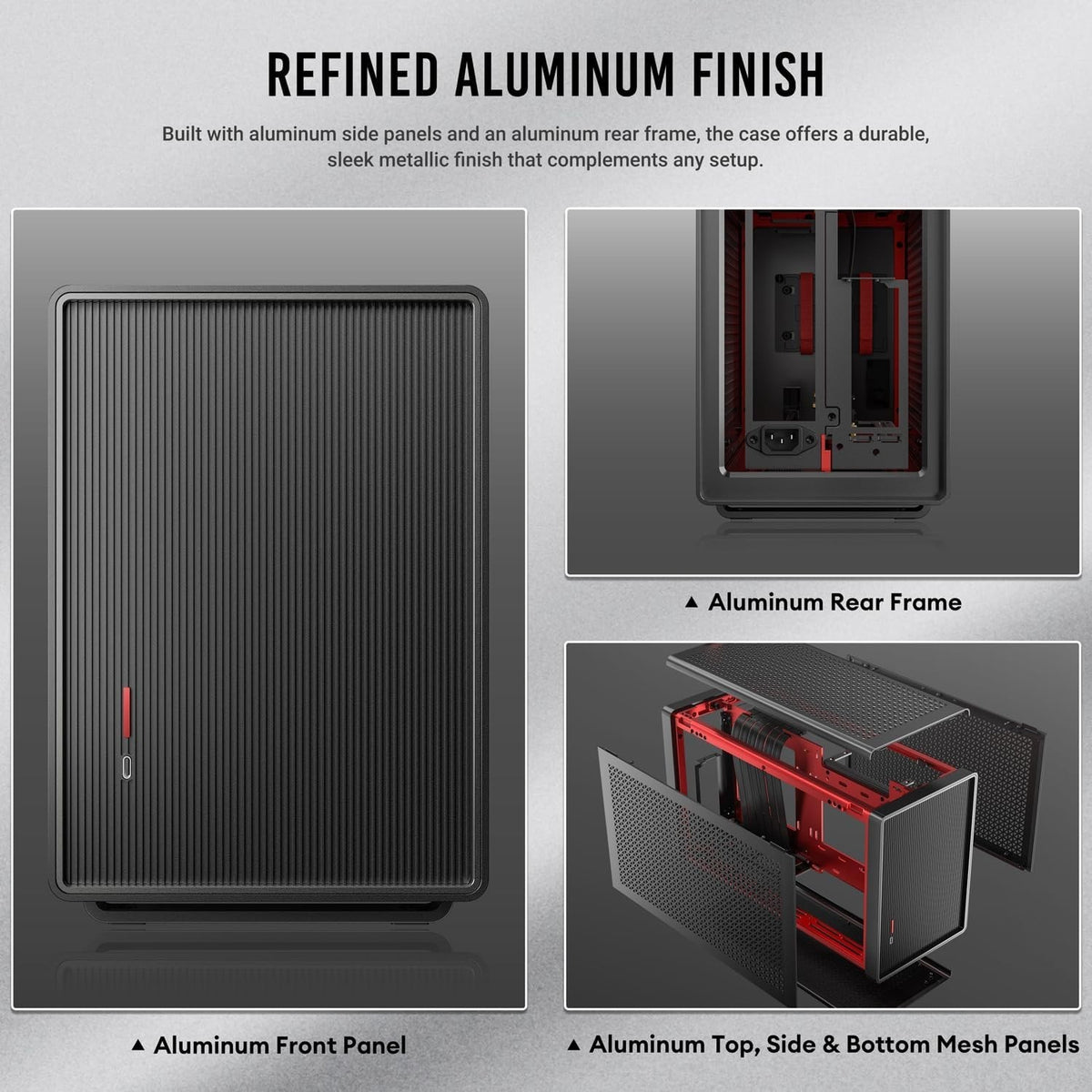 Antec Performance 1 M Black Mini ITX Gaming Case Aluminum Finish