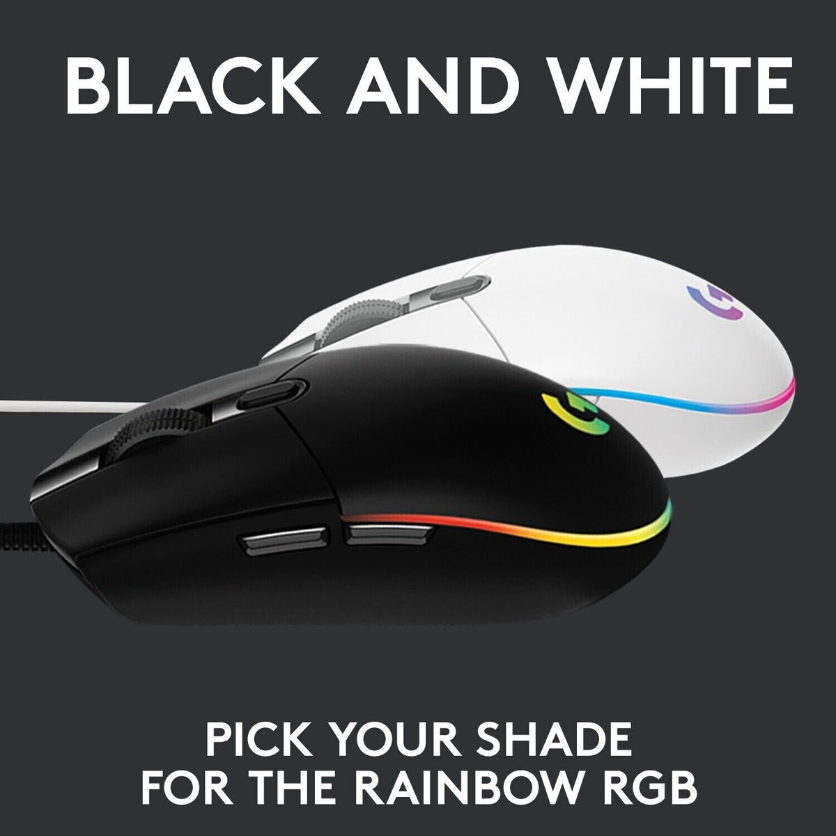 Logitech G203 LIGHTSYNC RGB Gaming Mouse | Wired | 8000 DPI | 6 Button | Black