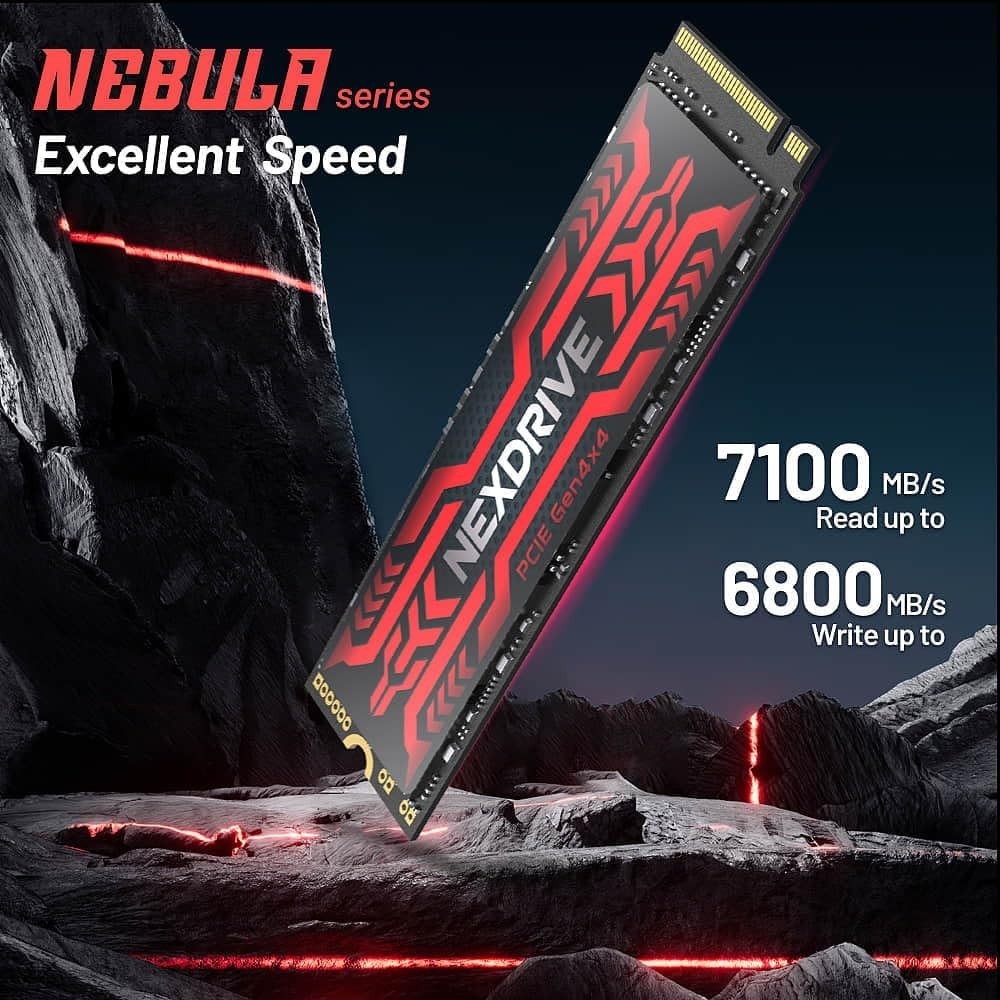 NexDrive Nebula SV800 Gen 4 NVMe SSD | 7100MB/s | M.2 2280 | 1TB / 2TB