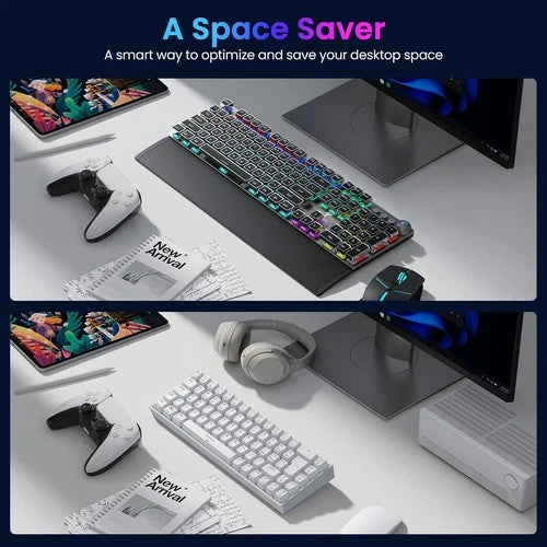 TECURS KB510 Wireless Mechanical Keyboard | 65% TKL | RGB | Red Switches | UK Layout