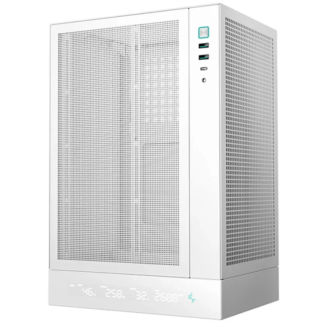 EGGY PC Mini ITX Gaming PC | DeepCool White | Ryzen 5 | RTX 5060 | 32GB DDR5 | 2TB NVMe | LCD