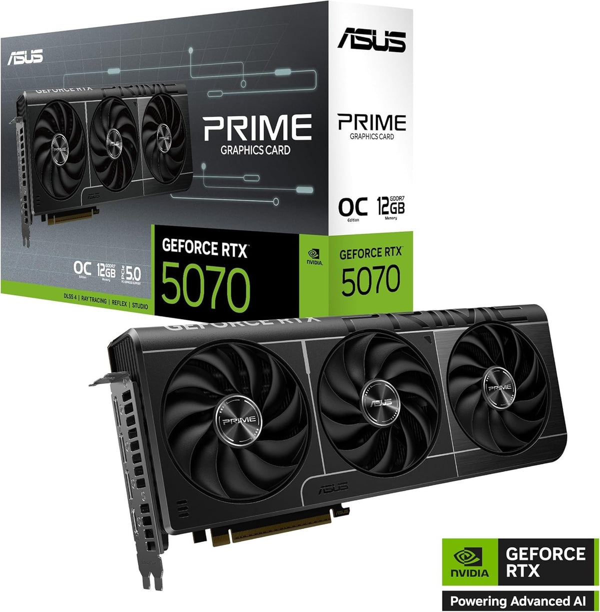 Eggy PC | ASUS Prime GeForce RTX 5070 12GB GDDR7 OC - PCIe 5.0 - Axial-tech