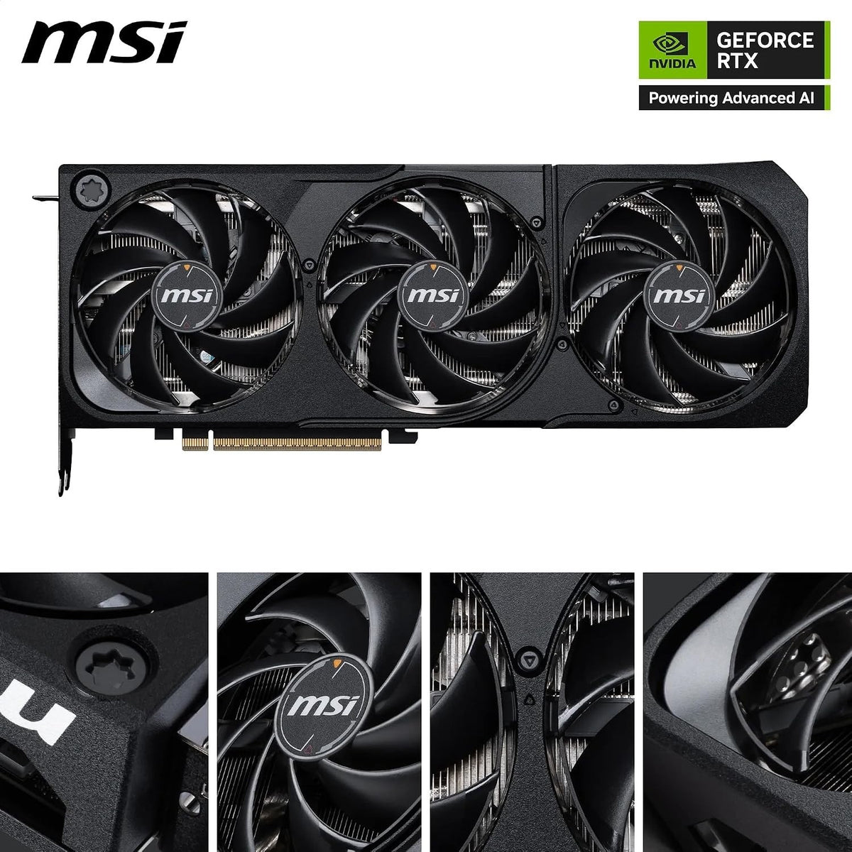 MSI GeForce RTX 5080 SHADOW 3X 16GB GDDR7 Graphics Card PCIe 5.0 GPU