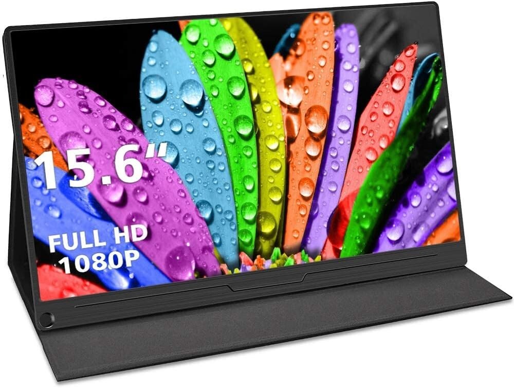 Portable Monitor 15.6" Mobile Monitor 1920×1080 Full HD IPS USB C Monitor Travel