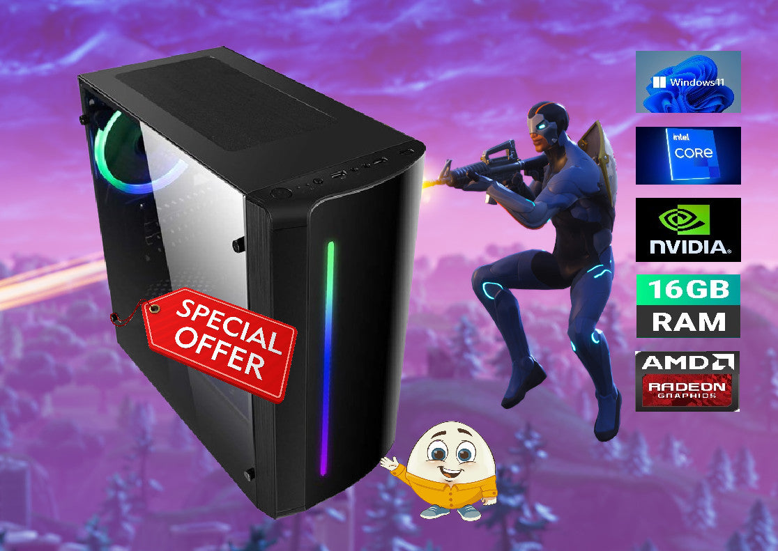 EGGY PC CiT BEAM RGB Gaming PC | Intel i3-12100 | NVIDIA RTX 4060 8GB | 16GB | 512GB | Win 11