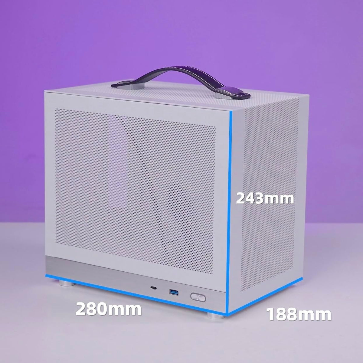 Mesh White Gaming Portable Mini ITX RGB PC Ryzen 5 RTX5060 32GB 2TB