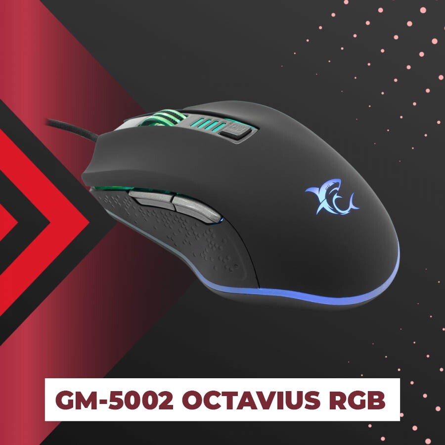 White Shark Gaming Pro RGB Octavius Mouse 6400DPI RGB USB