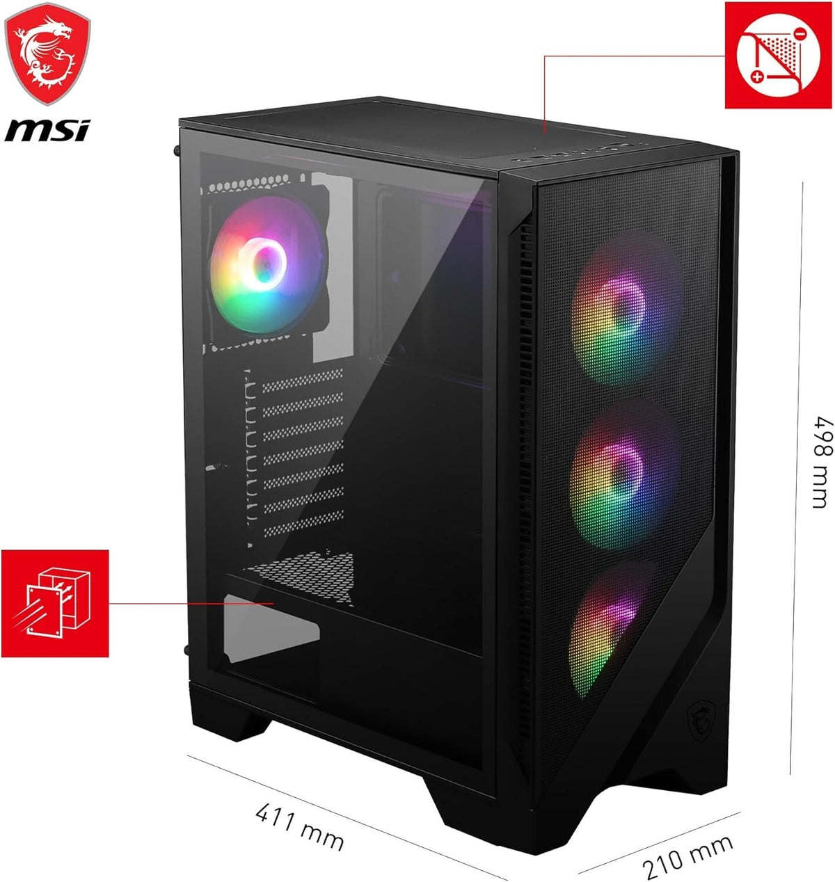MSi MAG RGB Gaming PC Intel i5 16GB RAM 1TB NVMe RTX4060 NEW