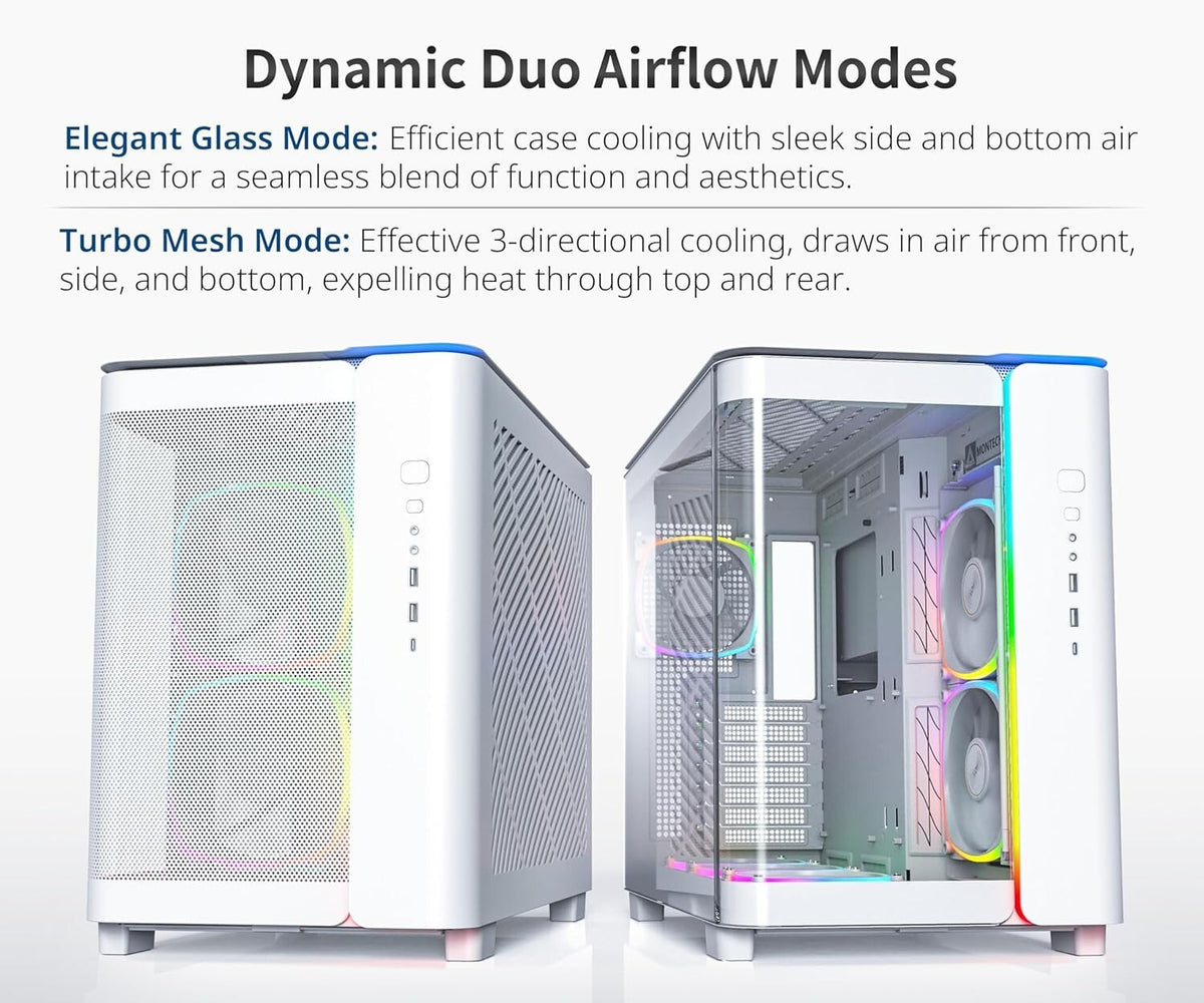 White RGB Gaming PC Ryzen5 NVIDIA RTX 5060 16GB 1TB Win 11 Premium Build Customisable