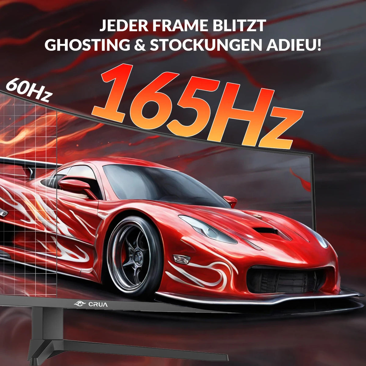 CRUA 49" Curved Ultrawide Gaming Monitor | DQHD 5120x1440 | 165Hz | 32:9 HDR10