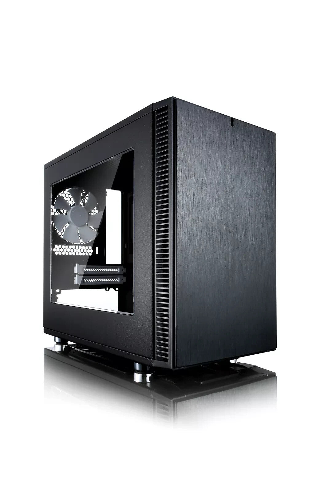 Fractal Design Nano S Window ITX Black PC Case (Glass Window Version) 2 x Fans