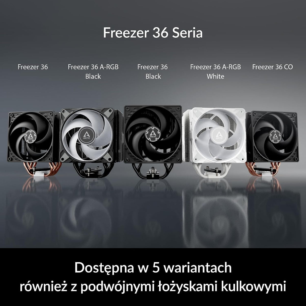 ARCTIC Freezer 36 Black CPU Cooler Push Pull Dual 120mm Fans LGA1700 AM5 New