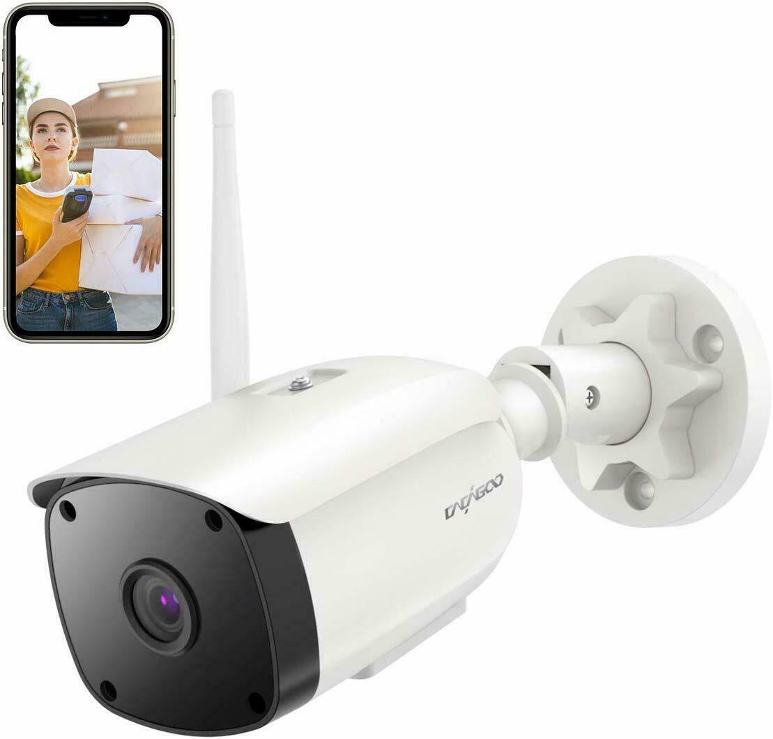 Outdoor Security Camera 1080P Weatherproof WiFi CCTV Kit Bundle128GB SD Included