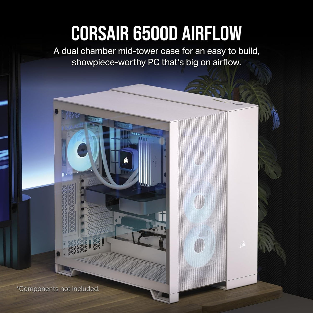 Corsair 6500D AIRFLOW Mid-Tower Dual Chamber PC Gaming Case White CC-9011260-WW