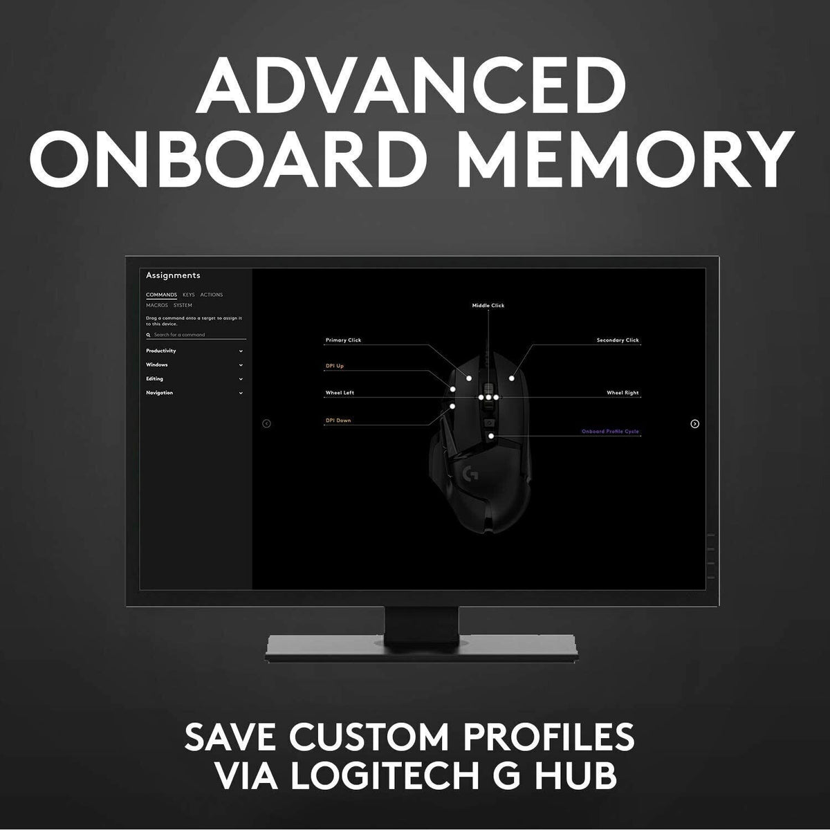 Logitech G502 HERO High Performance Wired Gaming Mouse, HERO 25K Sensor, 25,600