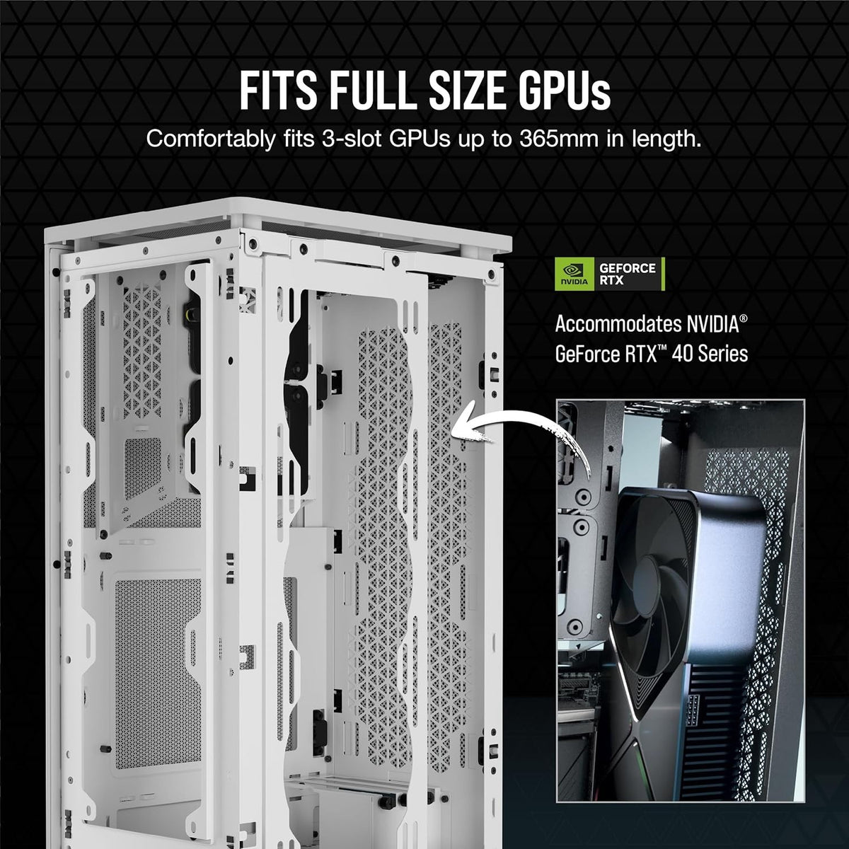 Corsair 2000D AIRFLOW White Mini-ITX SFF PC Case | 3-Slot GPU, Steel Mesh, 360mm