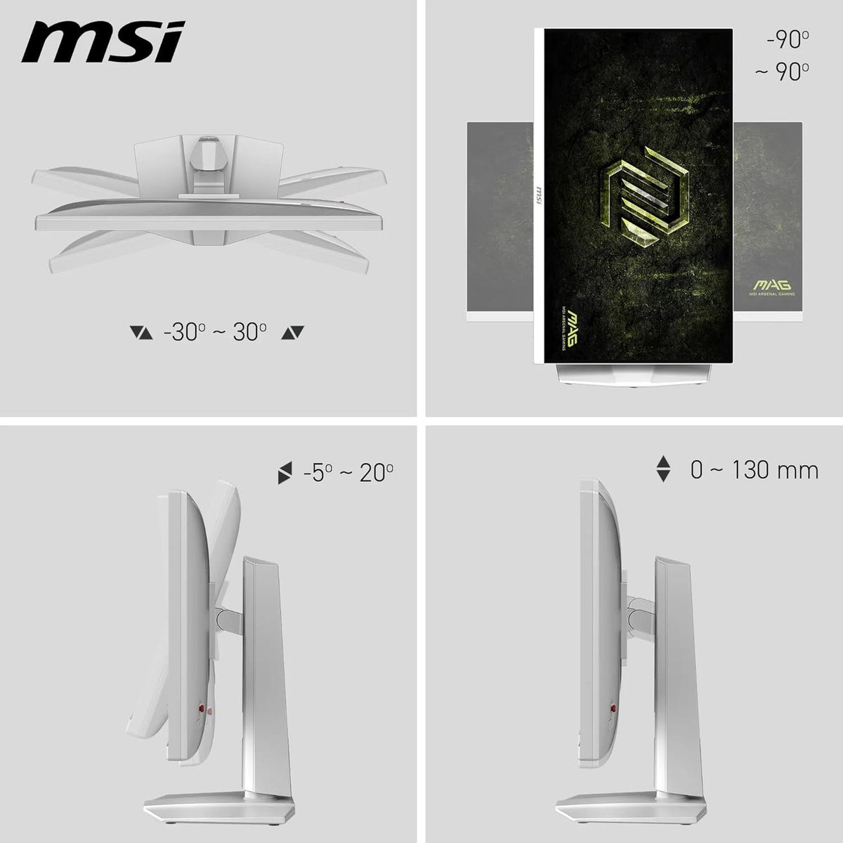 MSI MAG 274QRFW E20 27" WQHD Gaming Monitor 2560x1440 Rapid IPS 200Hz 0.5ms HDR