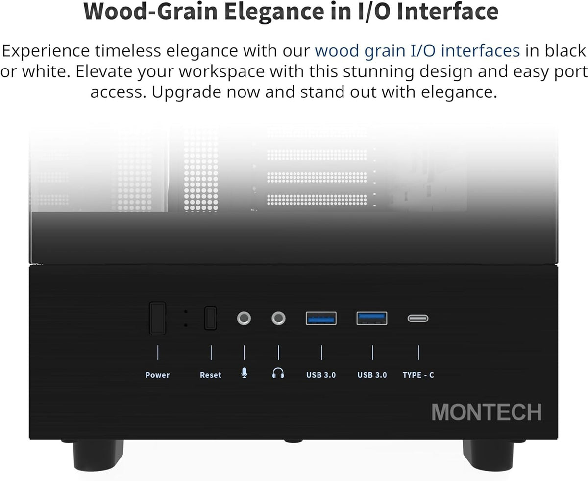 Montech XR FishTank RGB Gaming PC BYOGPU Ryzen 5 8500G 16GB DDR5 NVMe Win 11 Pro