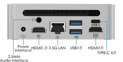 Gen Machine Ren5000 Mini PC | AMD Ryzen 5 5300U | 32GB DDR4 | 256GB SSD | Win 11 Pro