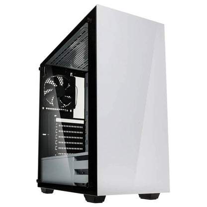 Kolink Stronghold White Midi-Tower PC Case | Tempered Glass Side Window