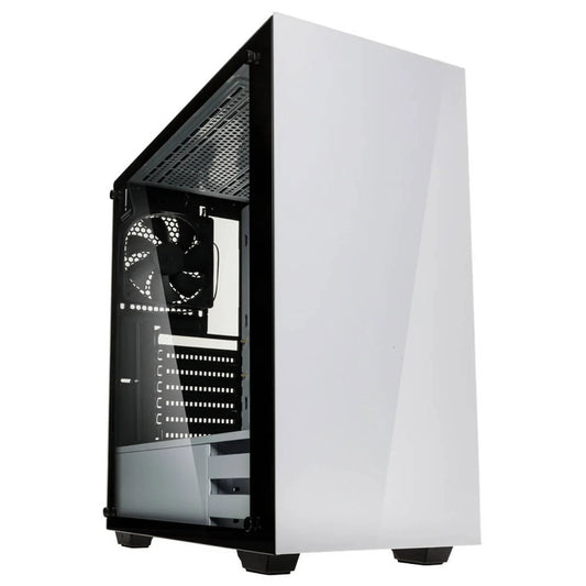 Kolink Stronghold White Midi-Tower PC Case | Tempered Glass Side Window