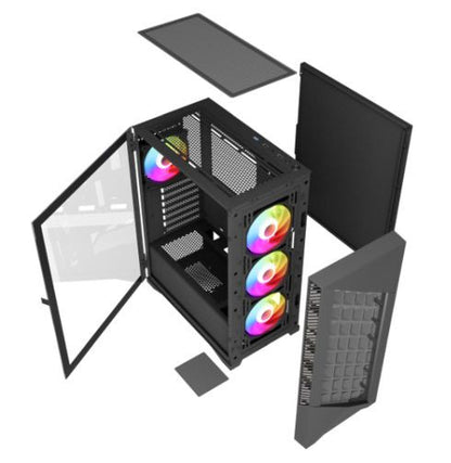 TYPHOON Intel Battlemage RGB Gaming PC i5 ARC B570-10G 16GB RAM 512GB NVMe