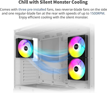 Montech XR Fishbowl RGB Gaming PC BYOGPU Ryzen 5 6c 12t 16GB DDR5 1TB NVMe Win11