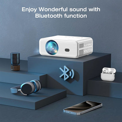 Mini Projector with WiFi and Bluetooth, Native 1080P, 4K Supported, ClokoWe  UK