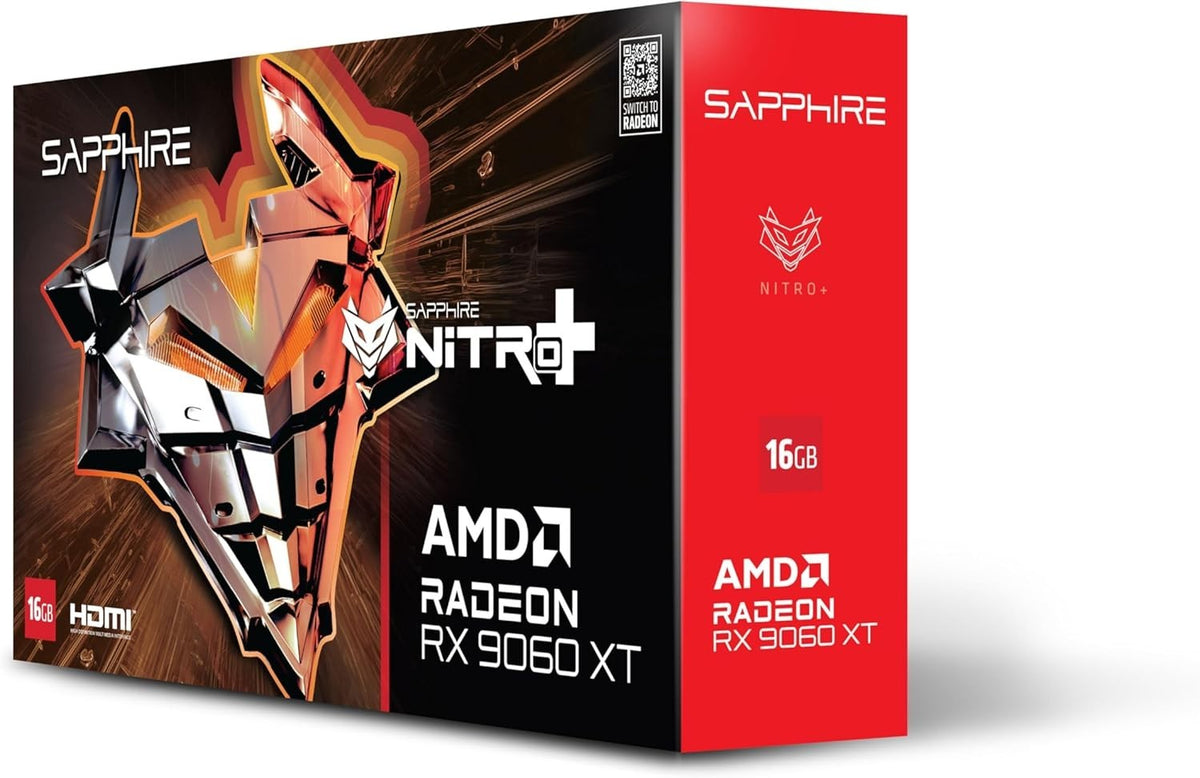 Sapphire Nitro+ AMD Radeon RX 9060 XT Gaming OC 16GB Graphics Card GPU