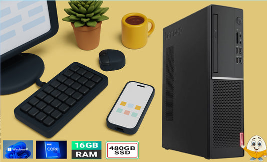 Refurbished Lenovo ThinkCentre V520S SFF | Intel Core i5-7400 3.90GHz | 16GB RAM | 480GB SSD | Win 11 | Intel HD 630