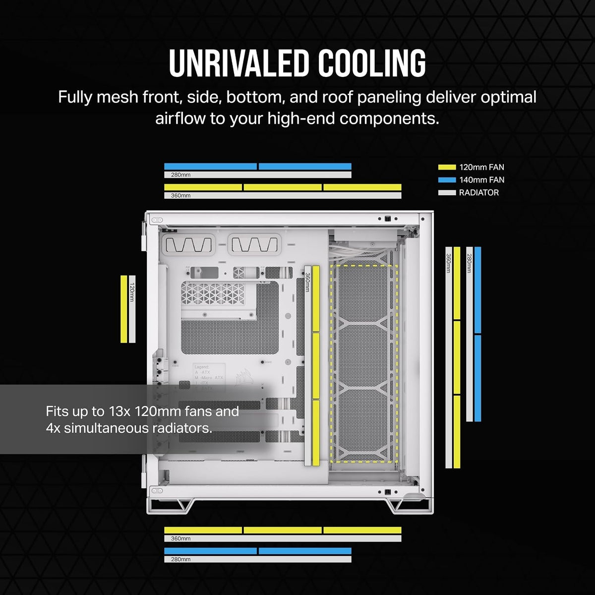 Corsair 6500D AIRFLOW Mid-Tower Dual Chamber PC Gaming Case White CC-9011260-WW