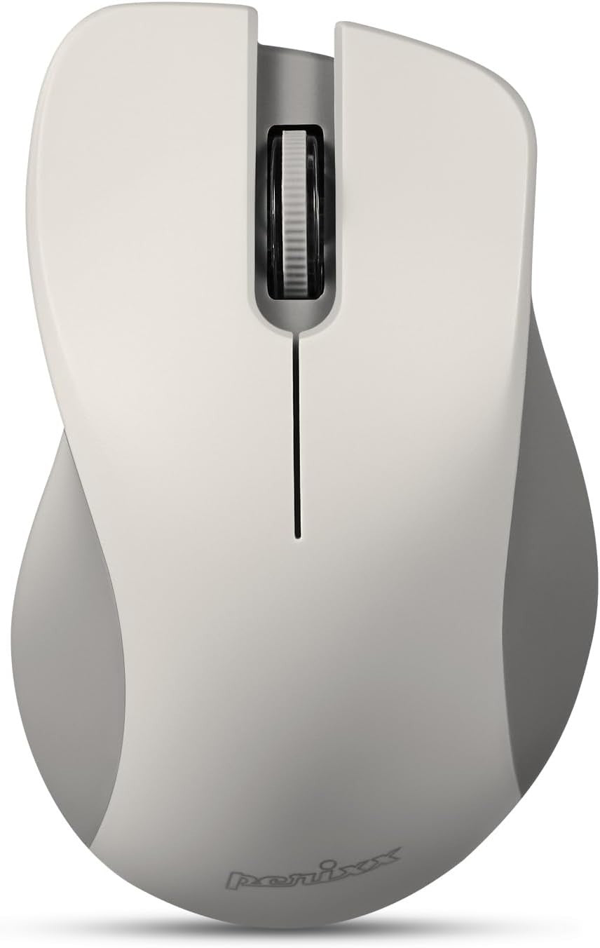 Perixx PERIMICE-621 Retro Beige Wireless Mouse | Silent Clicks | 1000/1600 DPI | Ergonomic