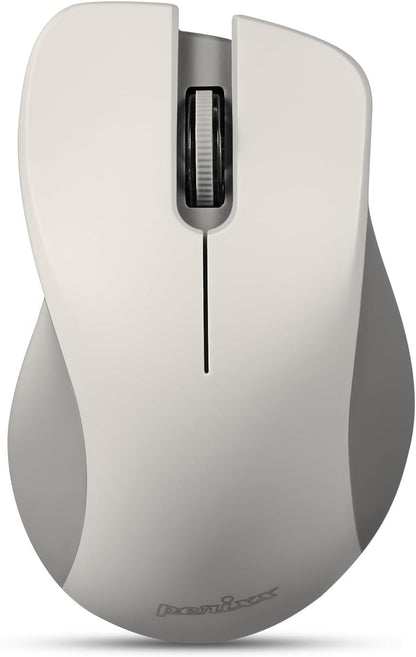Perixx PERIMICE-621 Retro Beige Wireless Mouse | Silent Clicks | 1000/1600 DPI | Ergonomic