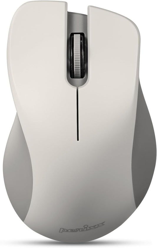 Perixx PERIMICE-621 Retro Beige Wireless Mouse | Silent Clicks | 1000/1600 DPI | Ergonomic