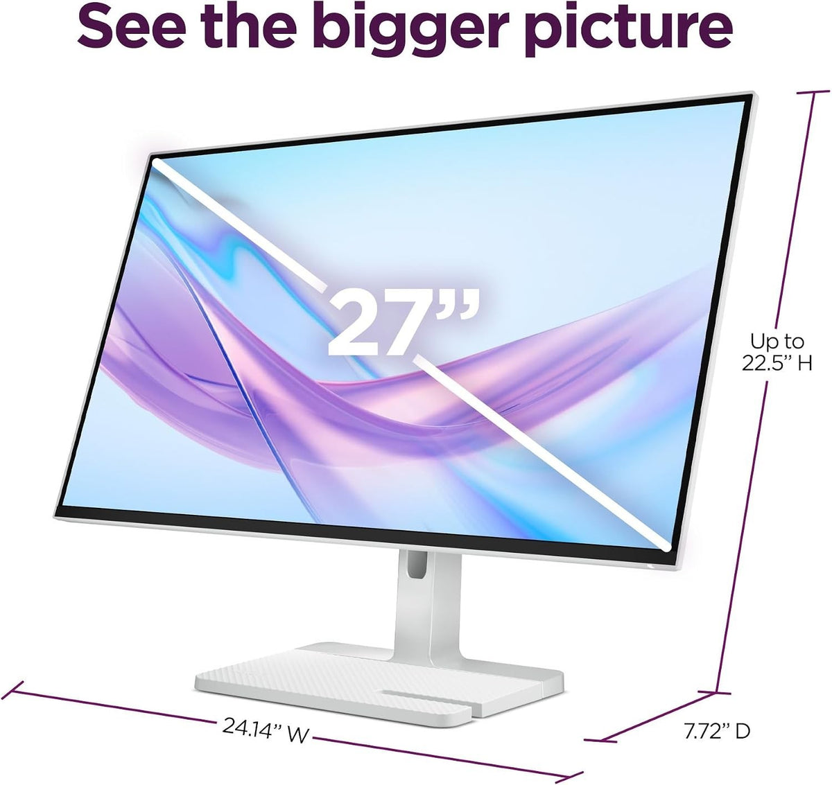 Lenovo L27q-4A 27" QHD IPS Monitor | 100Hz | 1ms | 99% sRGB | Built-in Speakers