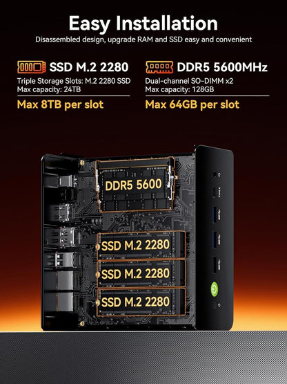 GMKtec K12 Mini PC | AMD Ryzen 7 8745HS | 16GB DDR5 | 512GB SSD | Windows 11 Pro