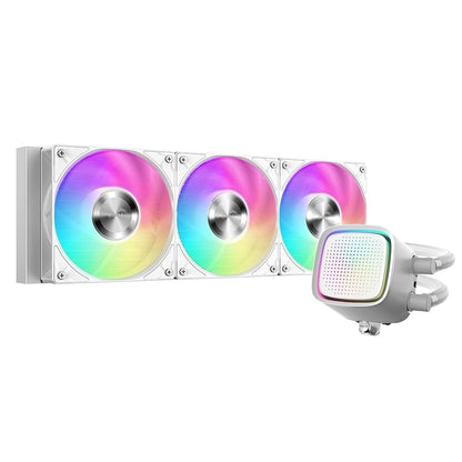 SAMA 360mm AIO Liquid CPU Cooler White ARGB 3x 120mm PWM Fans Intel AMD New L50