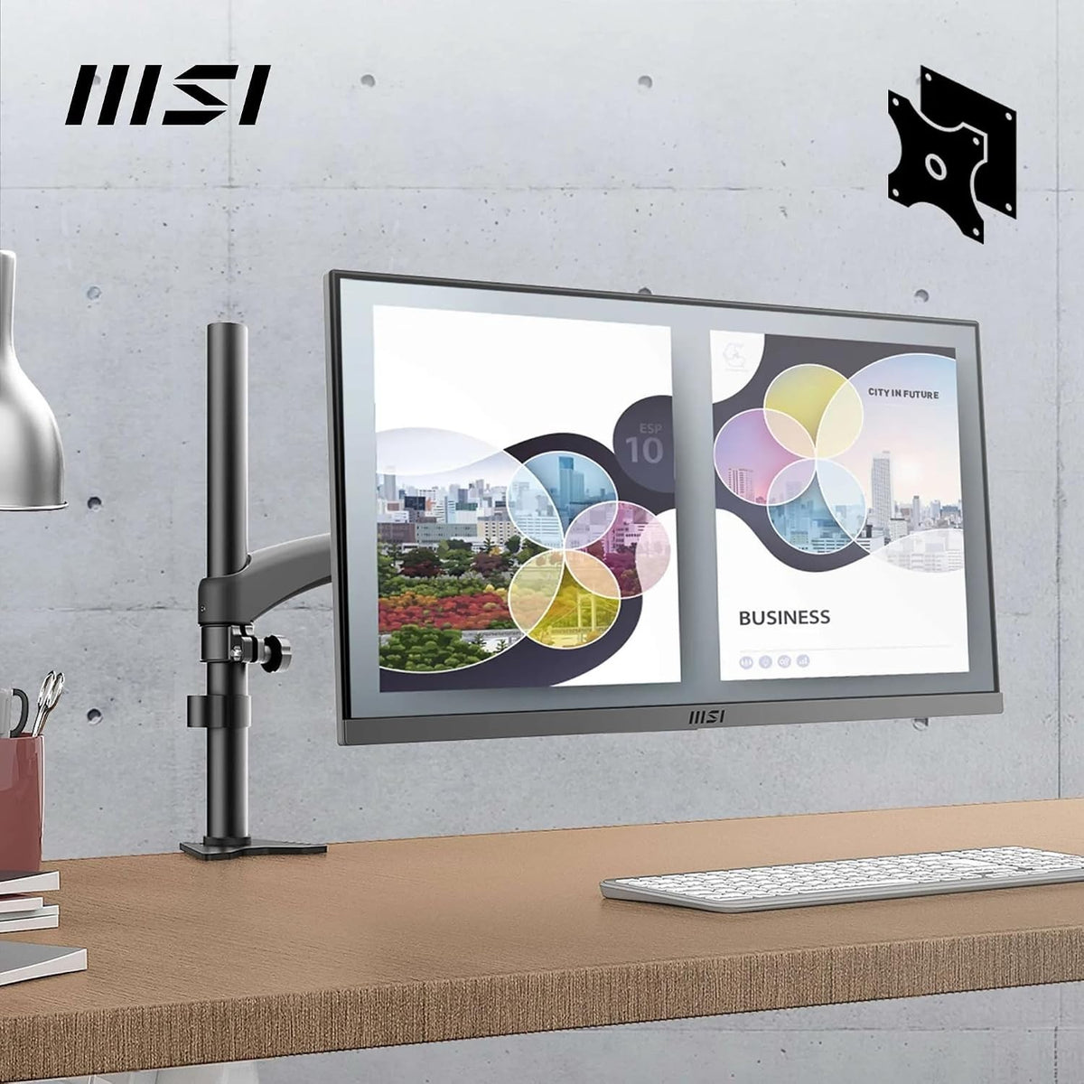 MSI PRO MP223 E2 21.45" Full HD VA Monitor | 100Hz | 1ms | Built-in Speakers | HDMI VGA