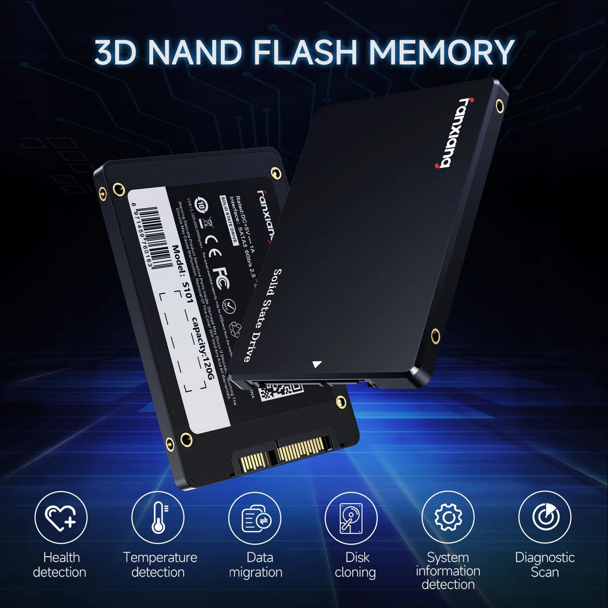 Fanxiang S101 512GB SATA III SSD | 2.5" Internal | 550MB/s | 3-Year Warranty