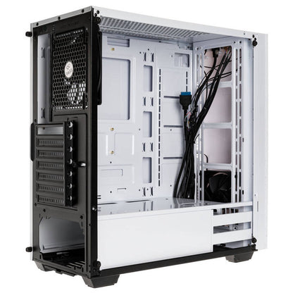 Kolink Stronghold White Midi-Tower PC Case | Tempered Glass Side Window