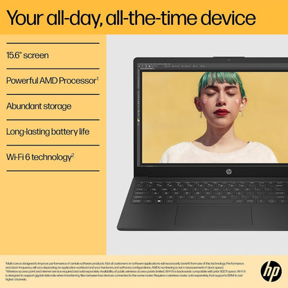 HP 15.6" Laptop AMD Ryzen 7 16GB RAM 512GB SSD Windows 11 Fast Charge FHD Jet Black