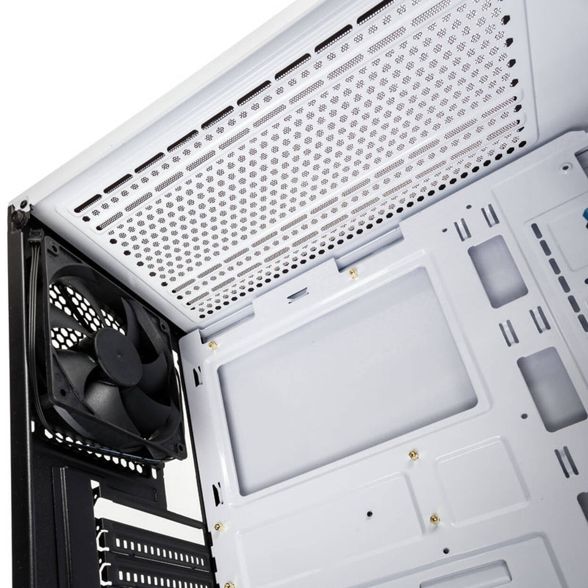 Kolink Stronghold White Midi-Tower PC Case | Tempered Glass Side Window