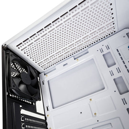 Kolink Stronghold White Midi-Tower PC Case | Tempered Glass Side Window