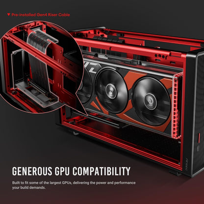 Antec Performance 1 M Black Mini ITX Gaming Case Aluminum Finish