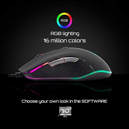 White Shark Gaming Pro RGB Octavius Mouse 6400DPI RGB USB