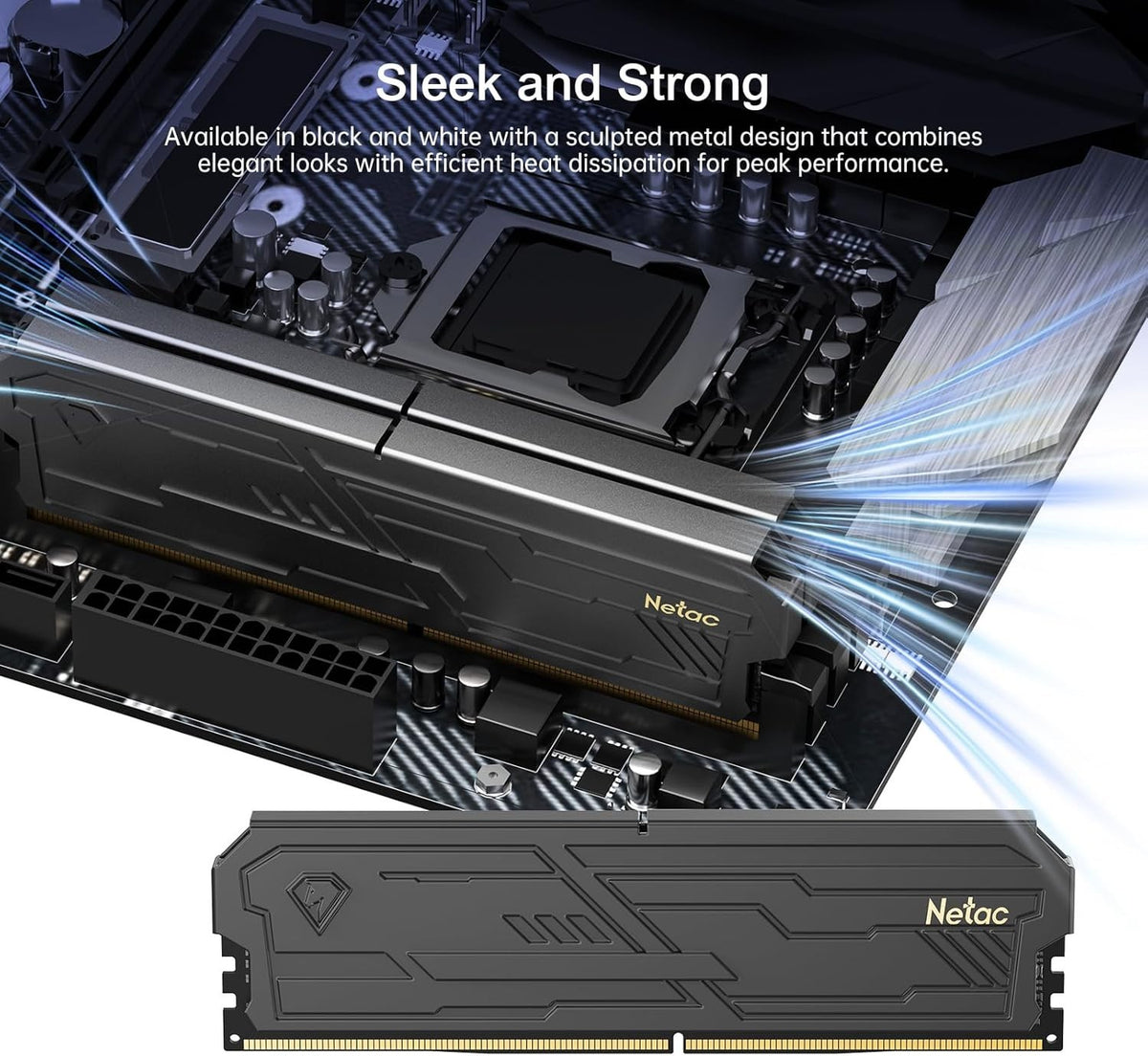 Netac Shadow III 16GB (2x8GB) DDR4 3200MHz CL16 Gaming RAM Memory Kit Black -NEW