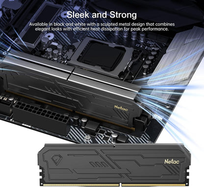 Netac Shadow III 16GB (2x8GB) DDR4 3200MHz CL16 Gaming RAM Memory Kit Black -NEW