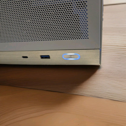 White AMD Mini Gaming PC | Ryzen 5 5600 · RX9060XT 8GB · 16GB RAM · 1TB SSD