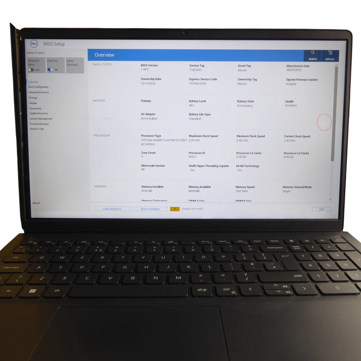 Dell Vostro 5502 15.6" FHD Laptop Intel i5-1135G7 16GB RAM 256GB SSD Win 11 Good